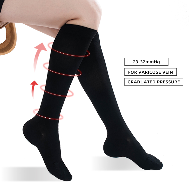 Compression Sock Medical - Legbeauty 23–32 mmHg medizinische Kompressions-Wadensocken, Unisex,